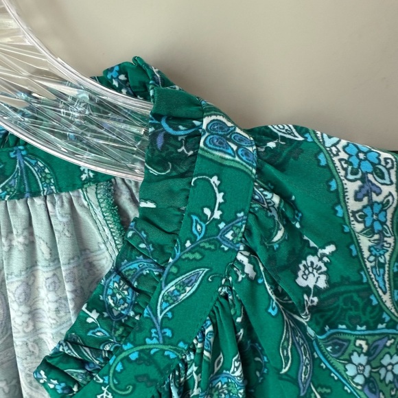 NWT J. Jill Teal Paisley Pullover Blouse SZ S - Picture 2 of 12